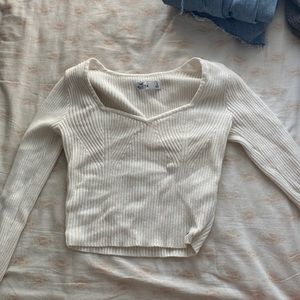 Hollister white sweater